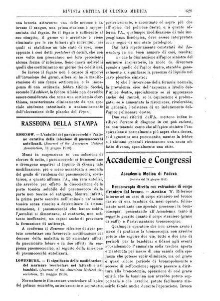 Rivista critica di clinica medica