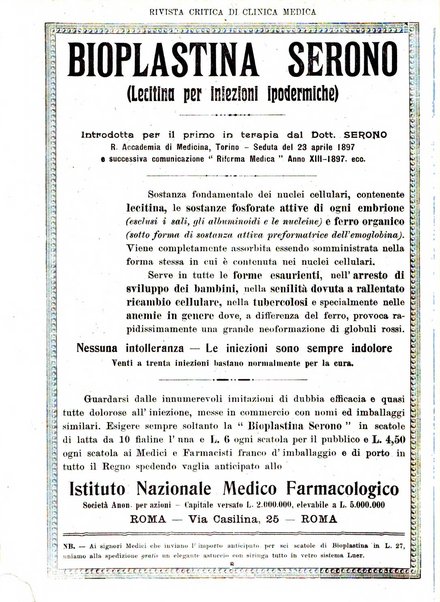 Rivista critica di clinica medica