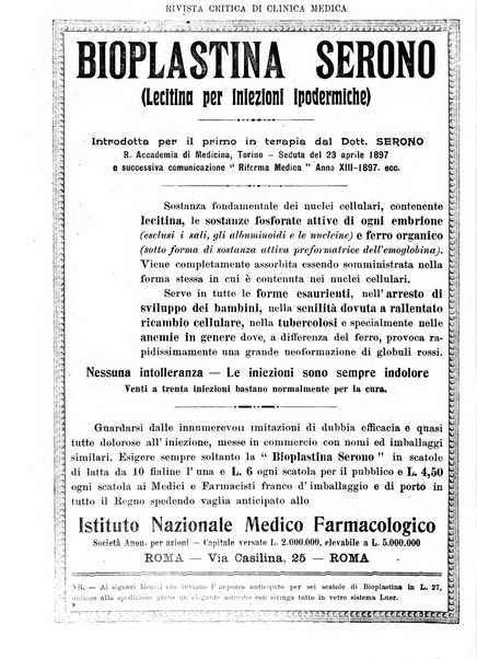 Rivista critica di clinica medica