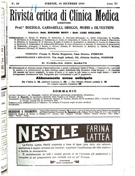 Rivista critica di clinica medica