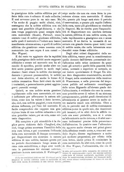 Rivista critica di clinica medica