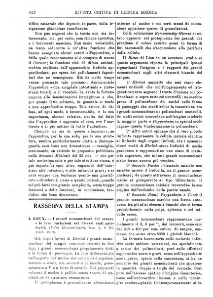 Rivista critica di clinica medica