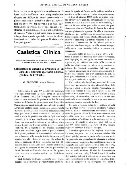 Rivista critica di clinica medica