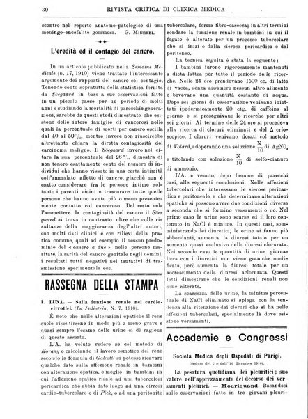 Rivista critica di clinica medica