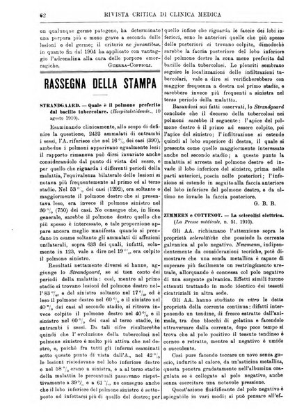 Rivista critica di clinica medica