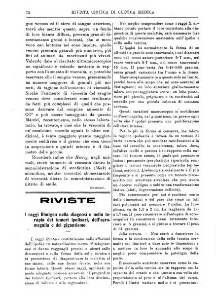 Rivista critica di clinica medica