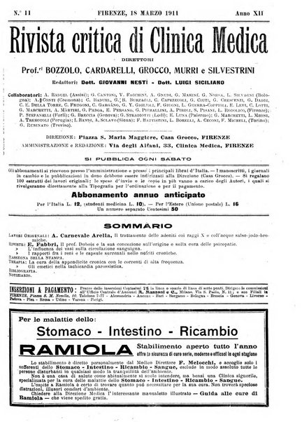 Rivista critica di clinica medica