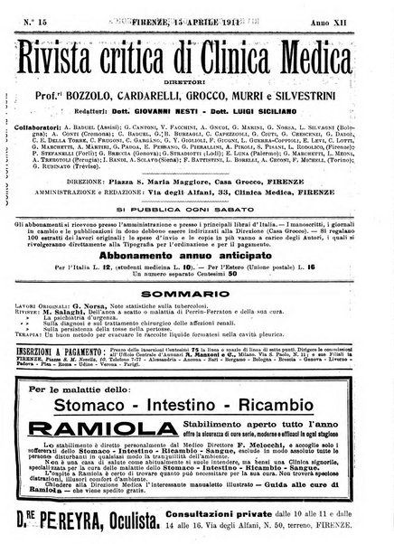 Rivista critica di clinica medica