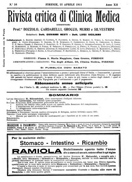 Rivista critica di clinica medica