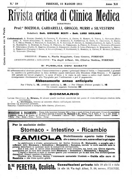 Rivista critica di clinica medica