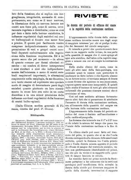 Rivista critica di clinica medica