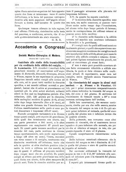 Rivista critica di clinica medica