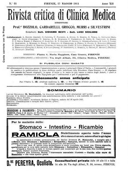 Rivista critica di clinica medica