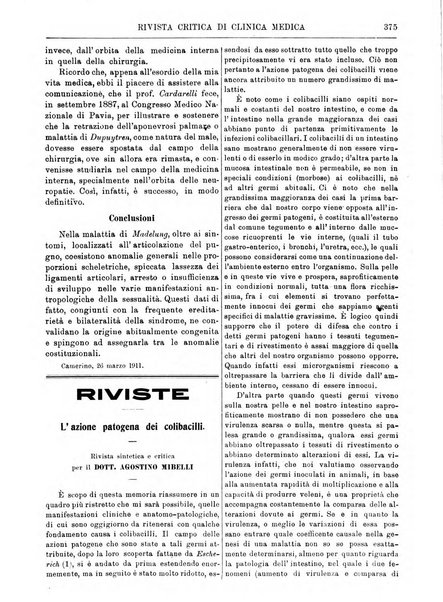 Rivista critica di clinica medica