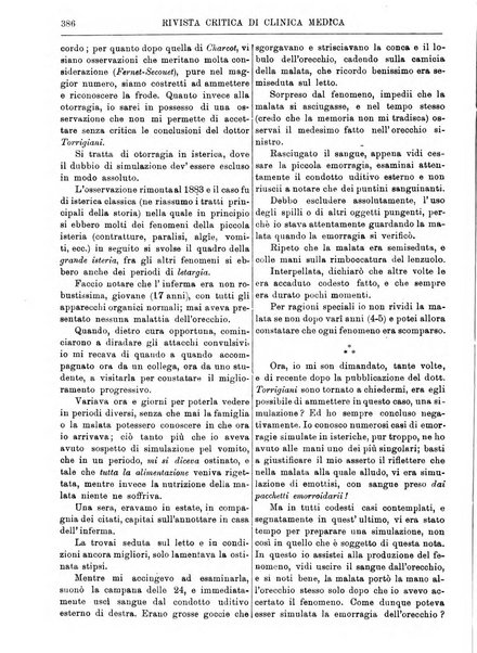 Rivista critica di clinica medica