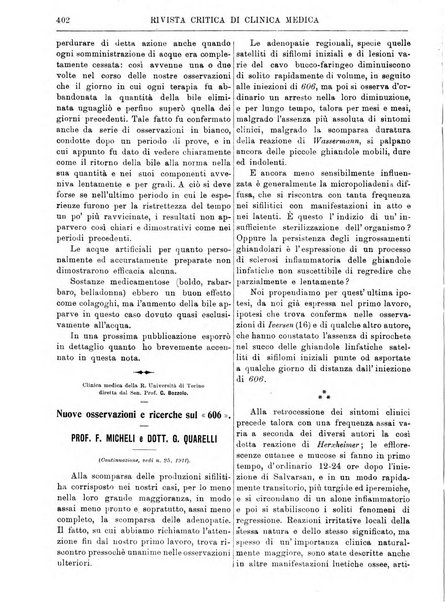 Rivista critica di clinica medica