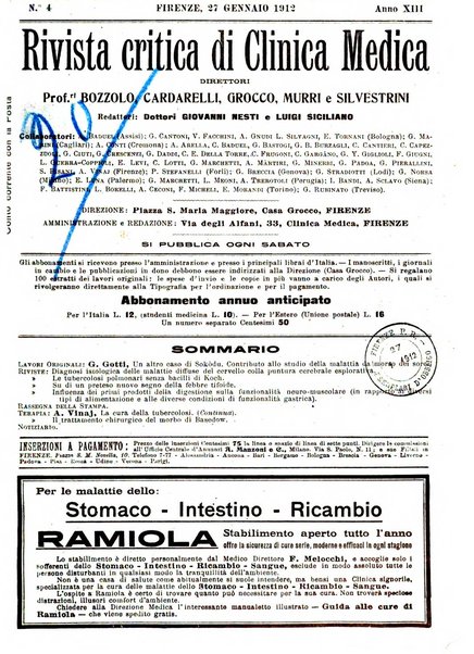 Rivista critica di clinica medica