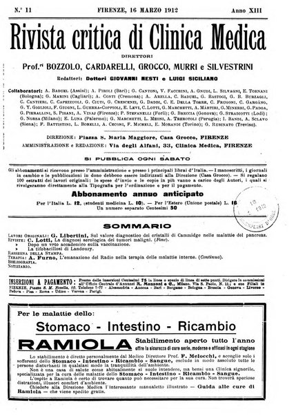 Rivista critica di clinica medica