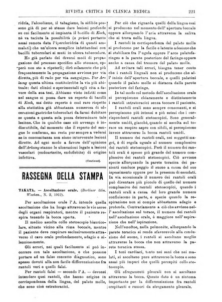 Rivista critica di clinica medica