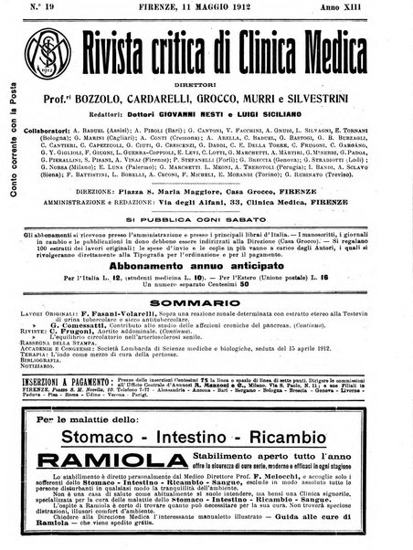 Rivista critica di clinica medica