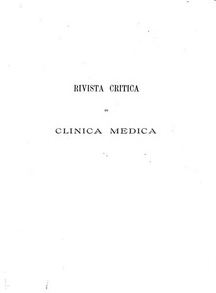 Rivista critica di clinica medica