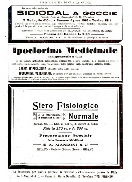 Rivista critica di clinica medica