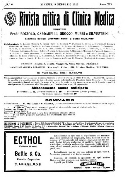 Rivista critica di clinica medica