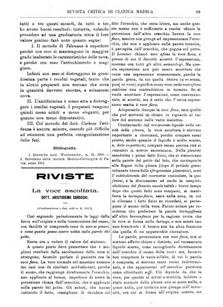 Rivista critica di clinica medica