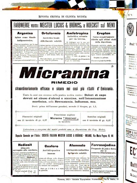 Rivista critica di clinica medica