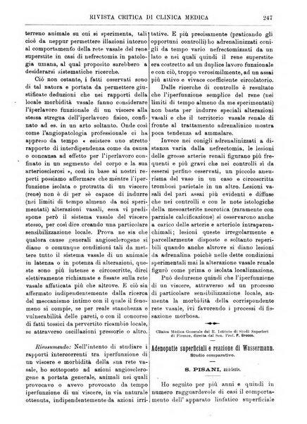 Rivista critica di clinica medica