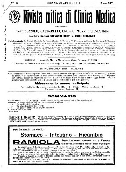 Rivista critica di clinica medica