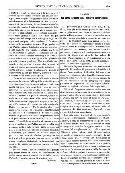 Rivista critica di clinica medica