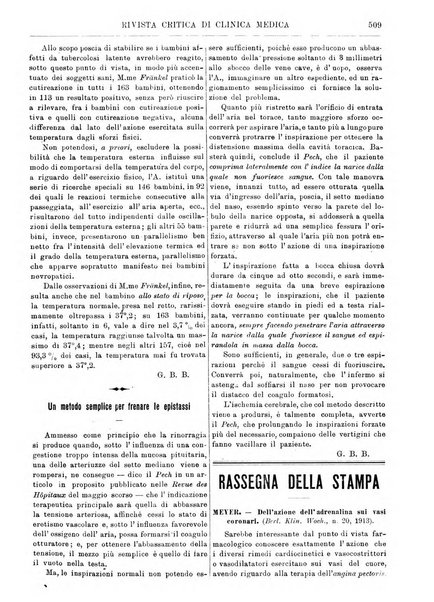 Rivista critica di clinica medica