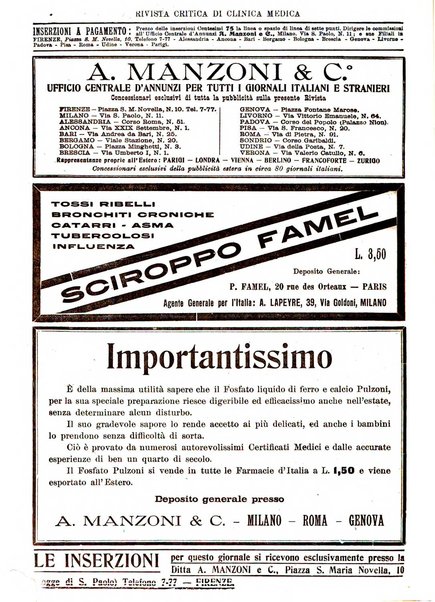 Rivista critica di clinica medica