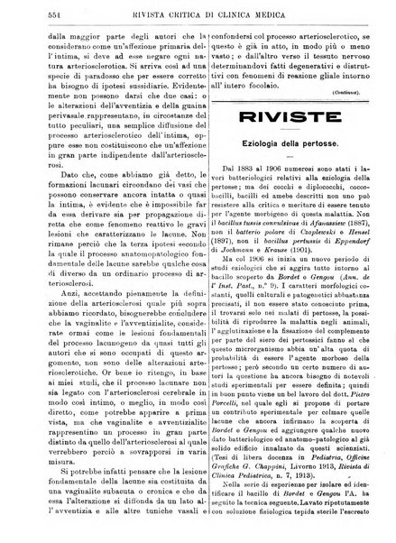 Rivista critica di clinica medica