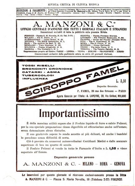 Rivista critica di clinica medica