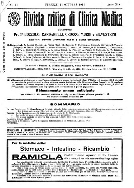 Rivista critica di clinica medica