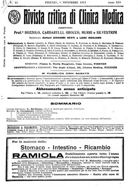 Rivista critica di clinica medica