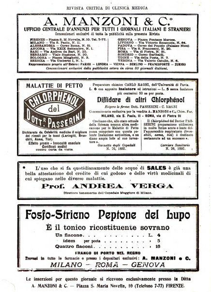 Rivista critica di clinica medica