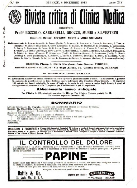 Rivista critica di clinica medica