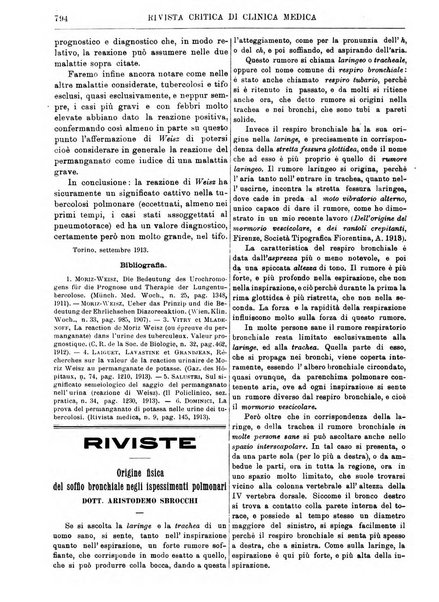 Rivista critica di clinica medica