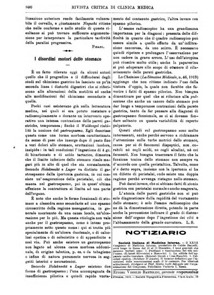 Rivista critica di clinica medica