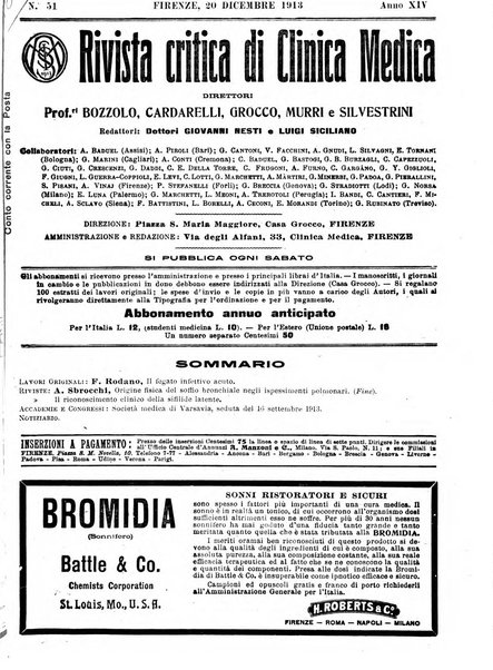 Rivista critica di clinica medica