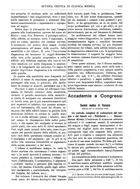 Rivista critica di clinica medica