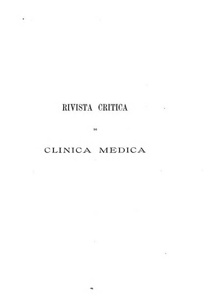 Rivista critica di clinica medica