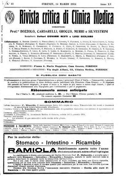 Rivista critica di clinica medica