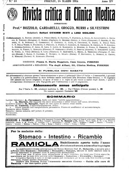 Rivista critica di clinica medica