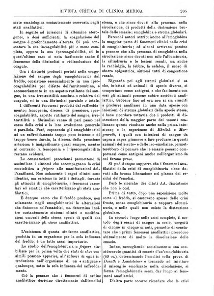 Rivista critica di clinica medica