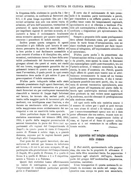 Rivista critica di clinica medica