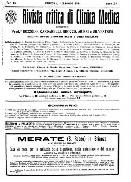 Rivista critica di clinica medica